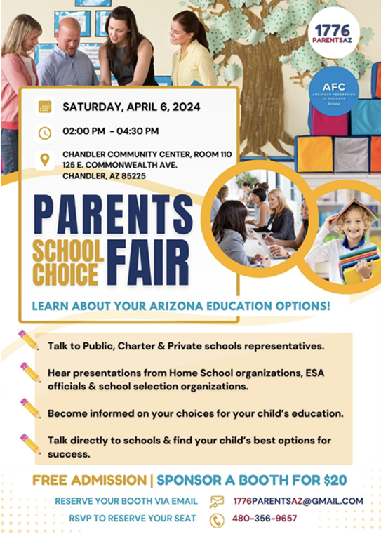 Parents School Choice Fair flyer