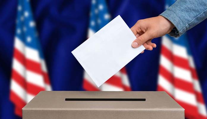 casting vote in ballot box