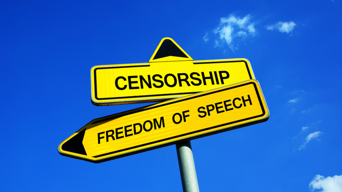 censorship and free speech signs