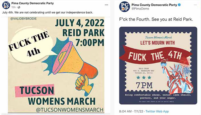 Arizona Democrats Invite Members To “F–k The Fourth” Event