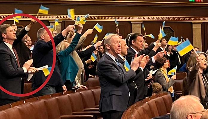 Arizona Democrat Waves Ukraine Flag On House Floor Following Aid Bill Approval