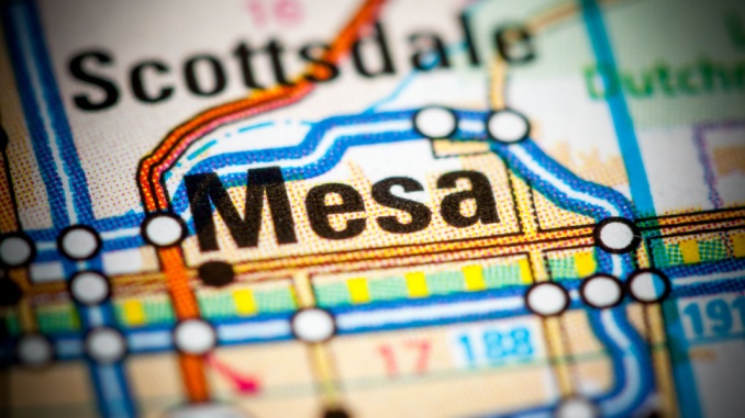 Mesa on map