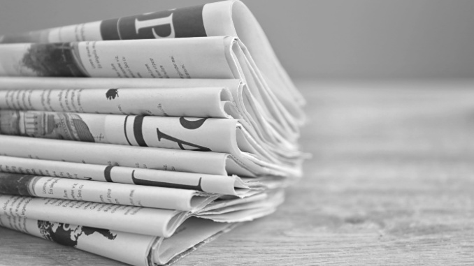stack of newspapers